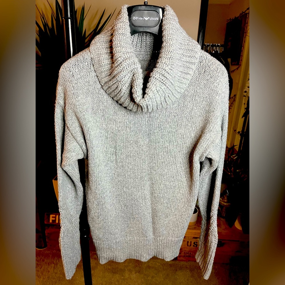 White House Black Market grey turtleneck sweater